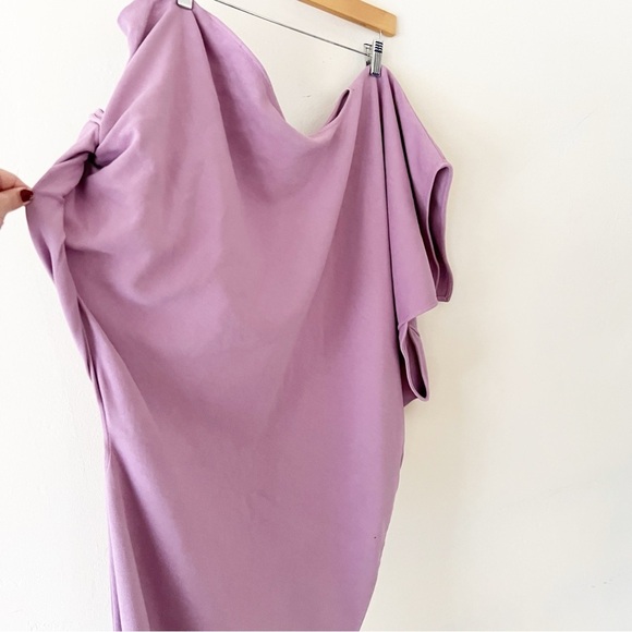 The Attico Asymmetric Draped Cotton-Jersey Mini Dress - Picture 11 of 13